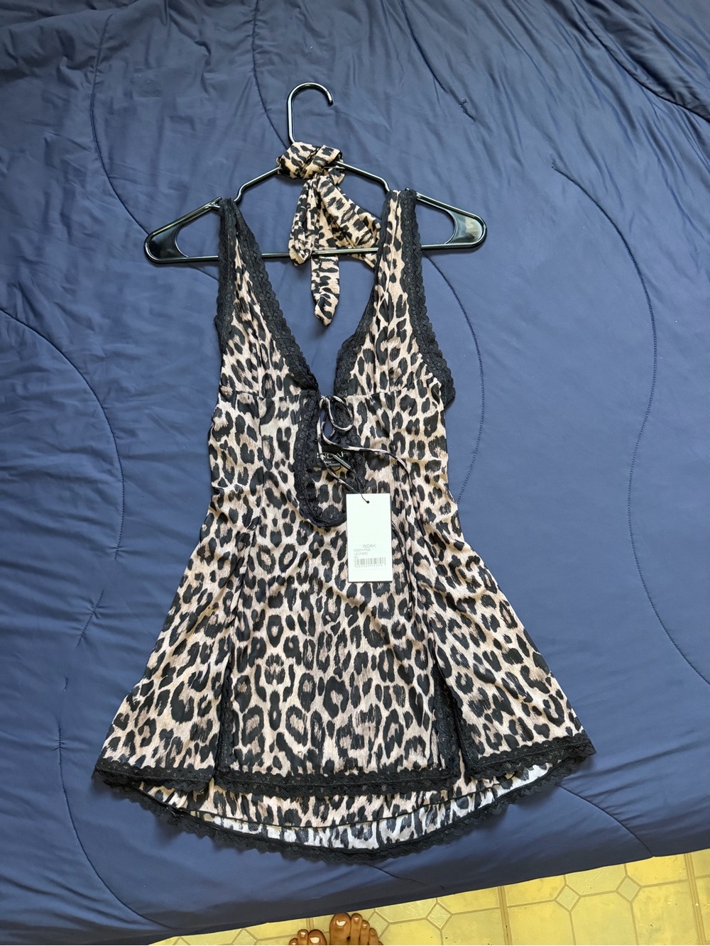 Indah Cindy leopard dress NWT